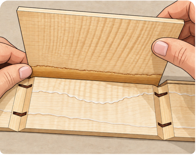 Step 2: Test-fit the box without glue. Artwork from the approved PDF.